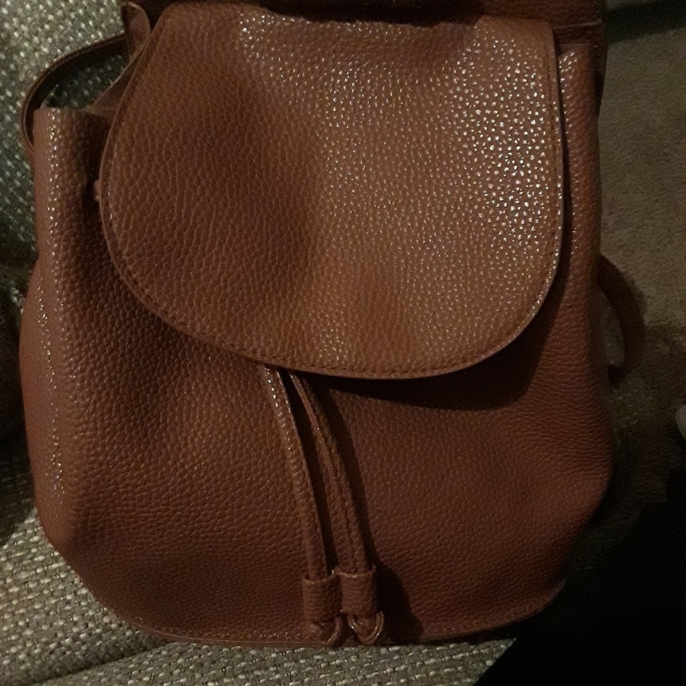 Feaux leather backpack purse